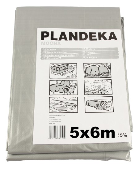 

Тент Брезент Пландека защитный (110g\m2) 5x6 Польша
