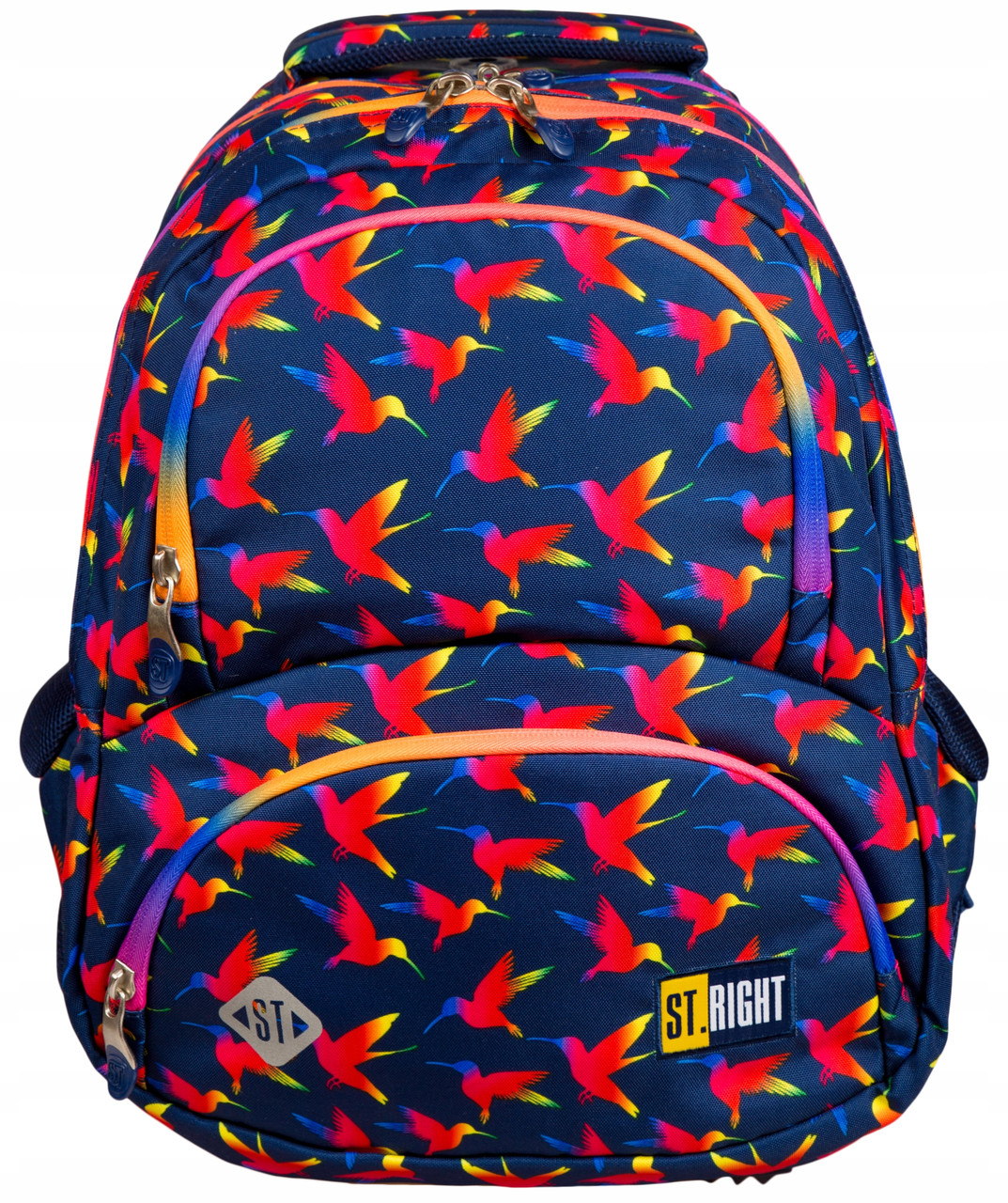 

Рюкзак школьный на 4 отделения ВР-07, St.Right, "Rainbow birds" ST641008