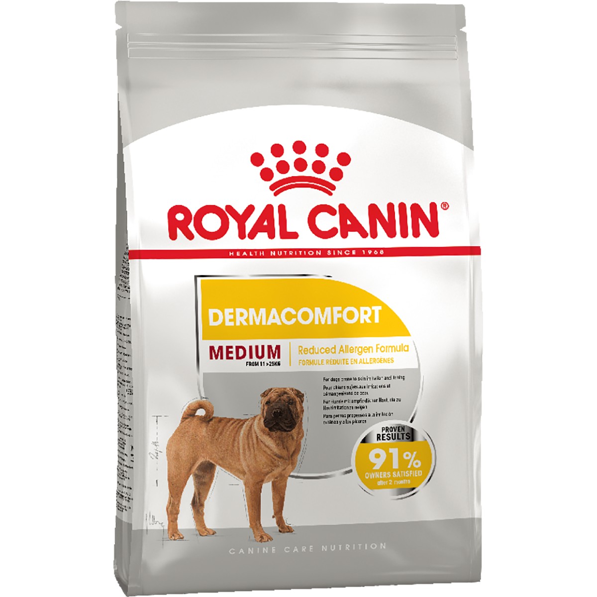 

Royal Canin Dermacomfort Medium 10 кг Полнорационный сухой корм для собак весом от 11 до 25 кг с чувствительной кожей, склонной к раздражениям