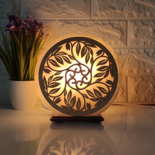 

Соляная лампа EcoDecorLamp круглая Узор 215 желтая