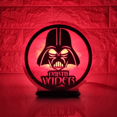 

Соляная лампа EcoDecorLamp круглая DARTH VADER красная
