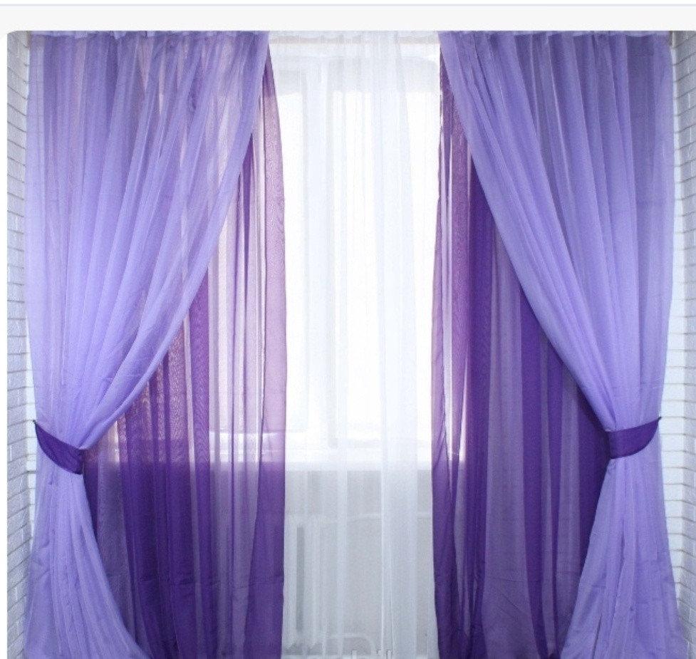 

Шторы Chtextil из шифона "Інь Янь" Ширина каждой шторы по 3м