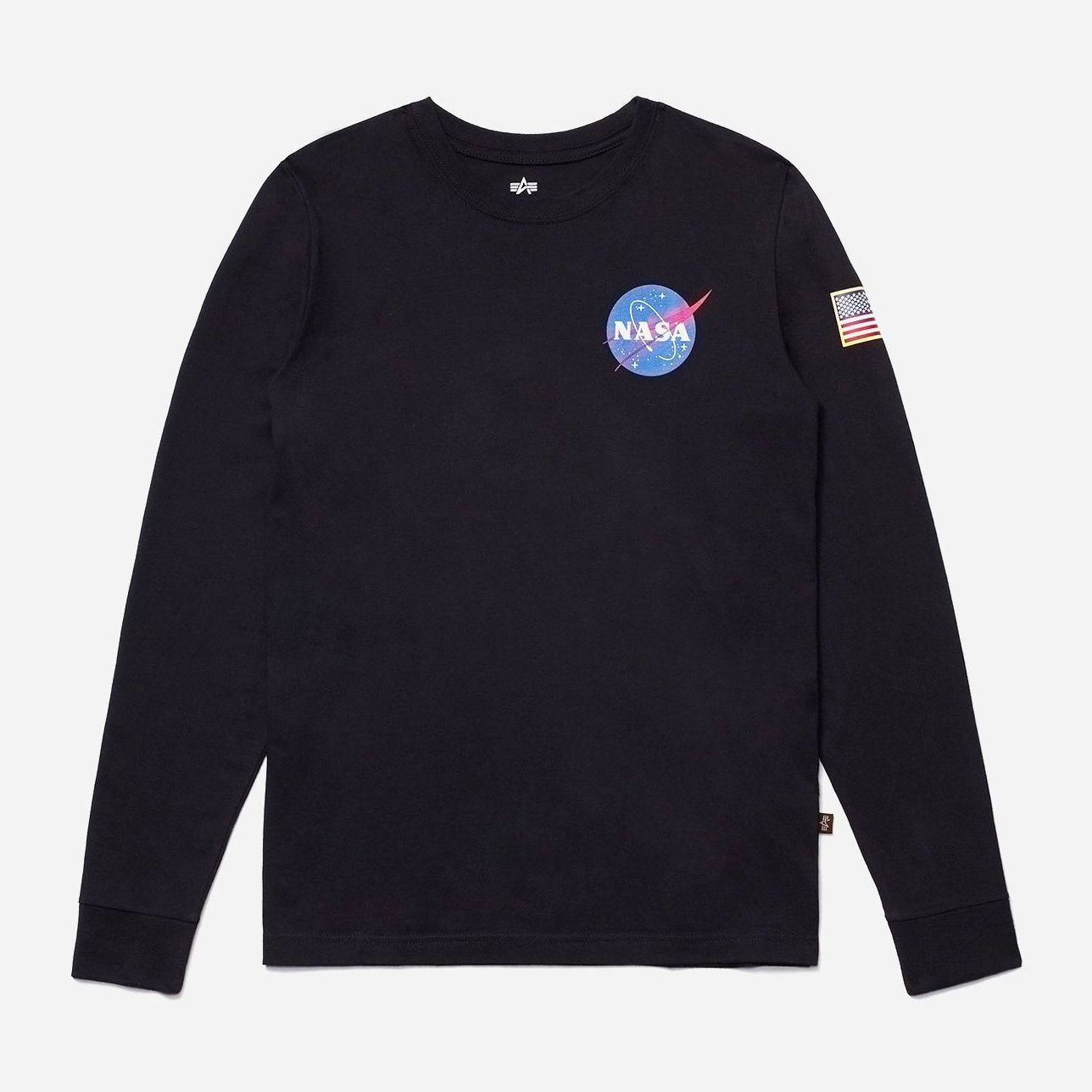 Акція на Лонгслів Alpha Industries Space Shuttle Long Sleeve Tee UTS49002G1 L Black від Rozetka