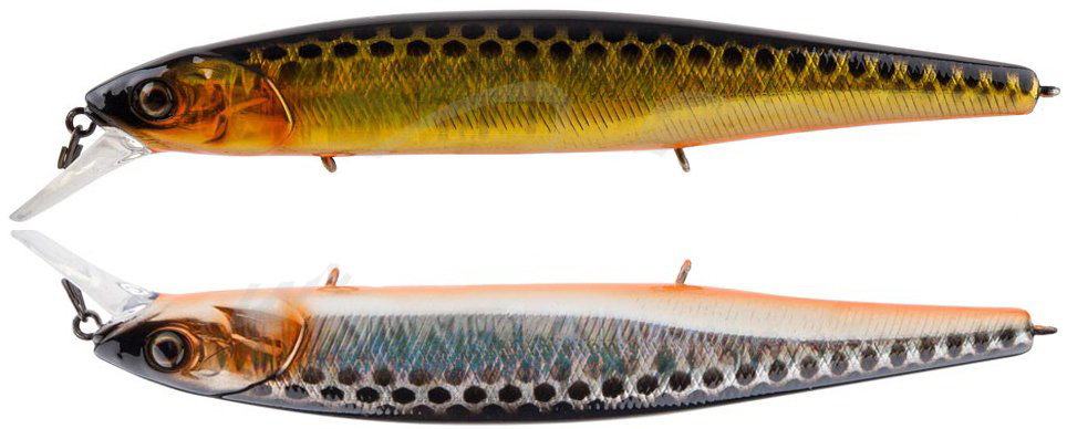 

Воблер Jackall Magsquad 128мм 21г HL Gold & Silver Black Suspending