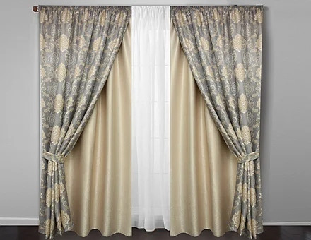 

Шторы Chtextil из ткани блекаут и лен, 4 готовые шторы