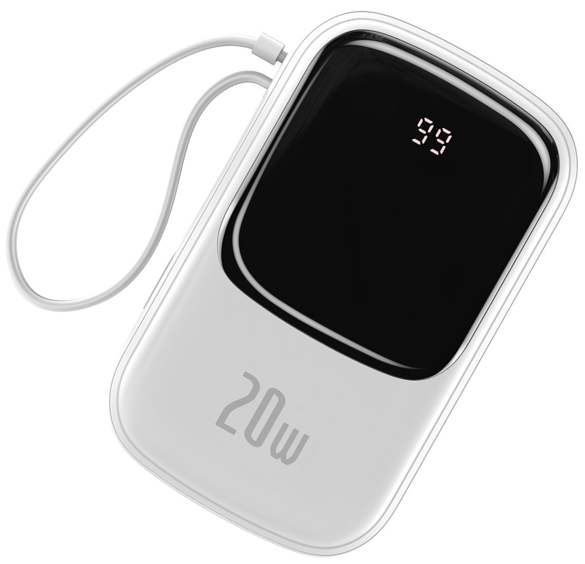 

УМБ Baseus Q Pow 20000mAh 20W 5A с технологией QC3.0+PD3.0 и iP кабелем 20W Белый