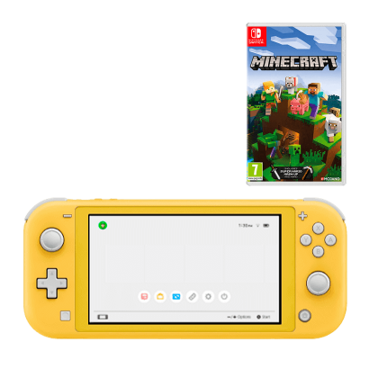 Набор Консоль Nintendo Switch Lite 32GB Yellow + Игра Minecraft 