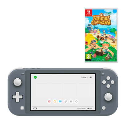 

Набор Консоль Nintendo Switch Lite 32GB Grey Новый + Игра Nintendo Animal Crossing: New Horizons Switch Русская Озвучка Новый