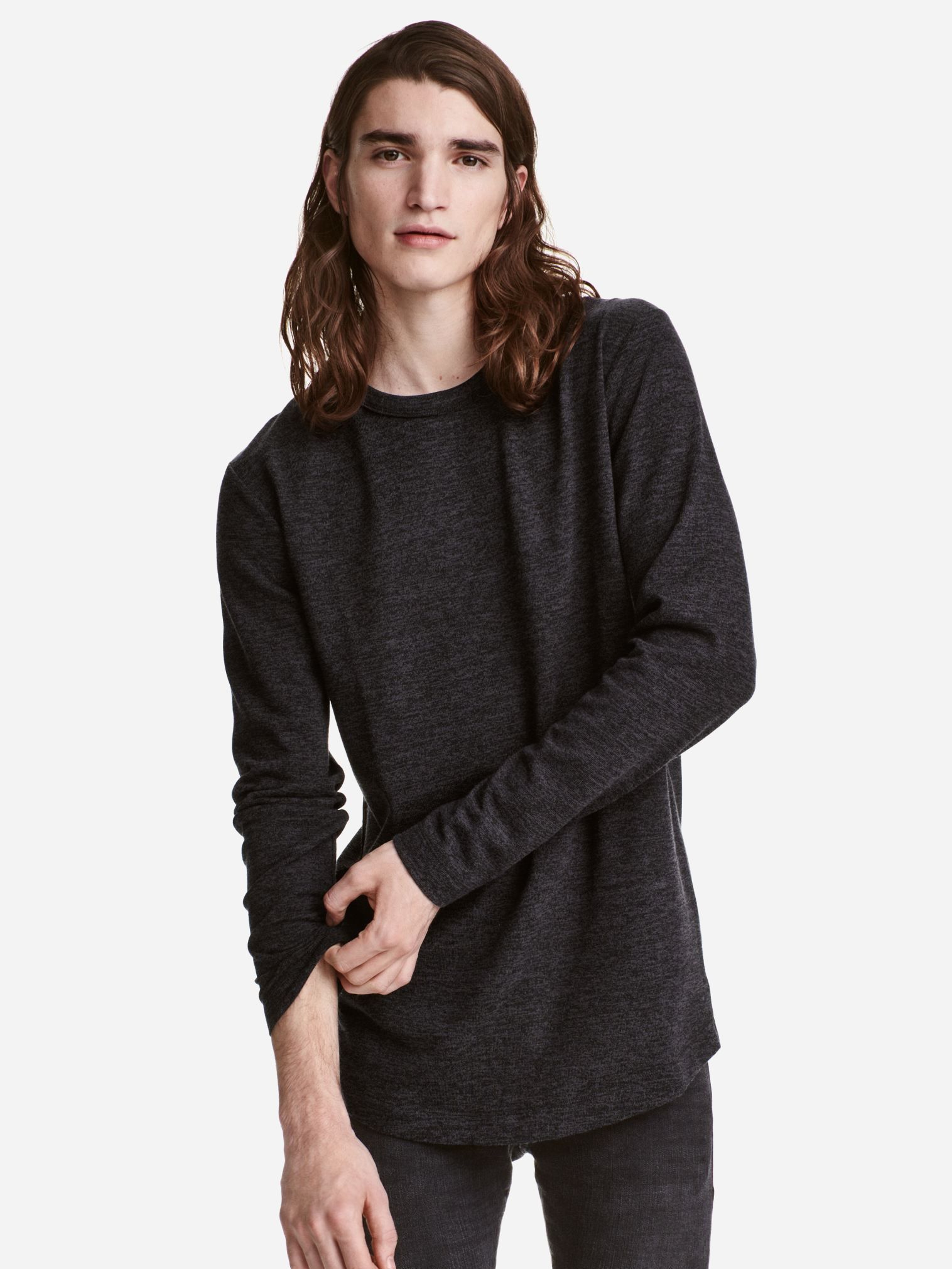

Лонгслив H&M 0345282  Графитовый, Лонгслив H&M 0345282 XS Графитовый