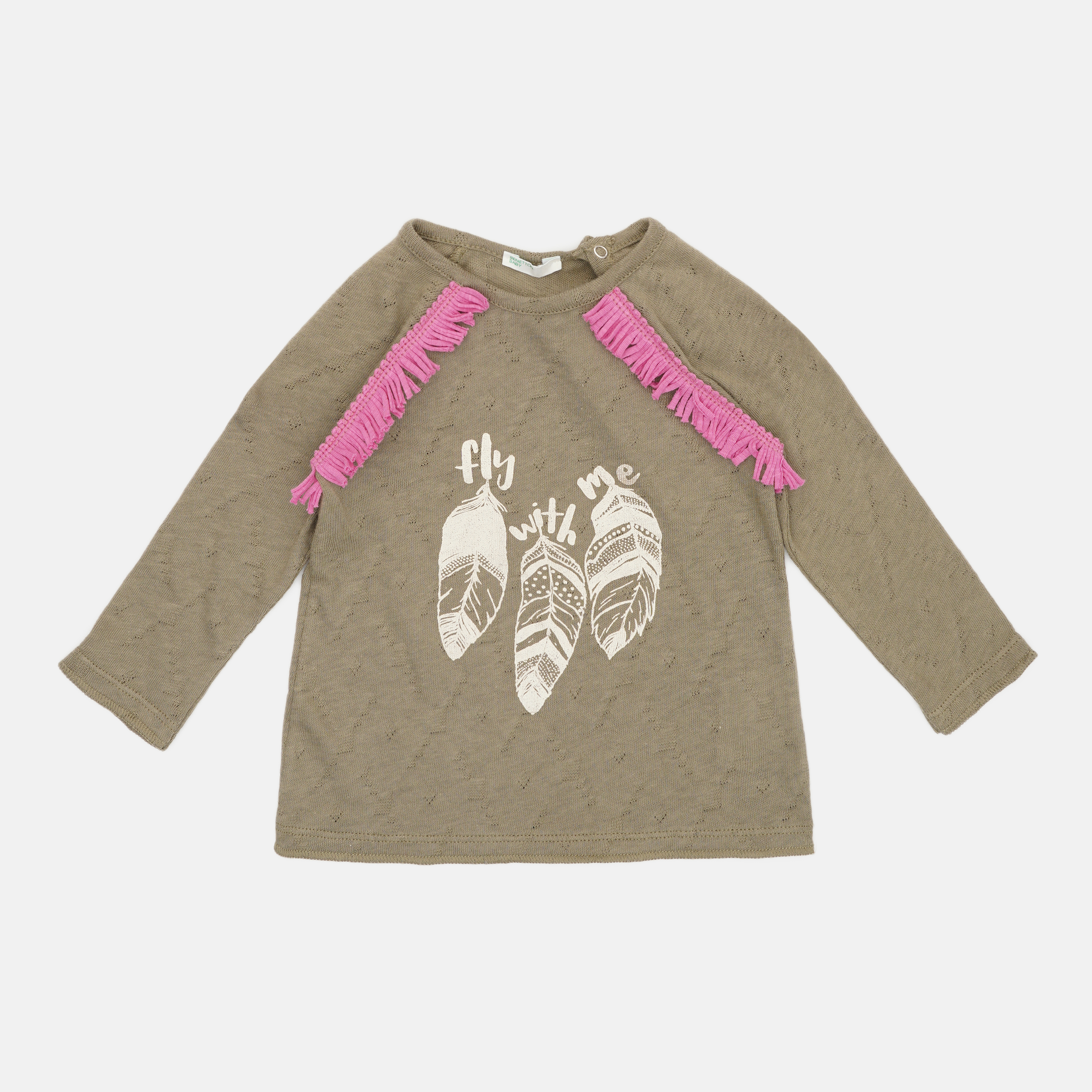 

Футболка с длинными рукавами United Colors of Benetton chl03800080 62 см Хаки