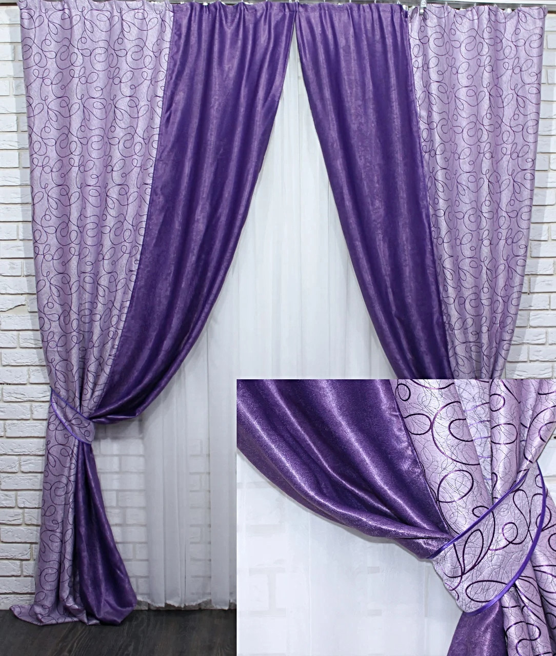 

Шторы блекаут Chtextil Фиолетовый
