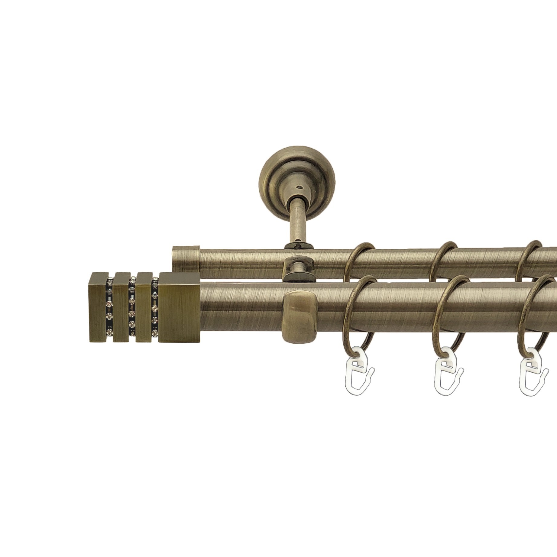 

Карниз Orvit Ацтека металевий дворядний відкритий гладка труба кільце металеве Антик 25\16 мм 240 см (00-00010228)