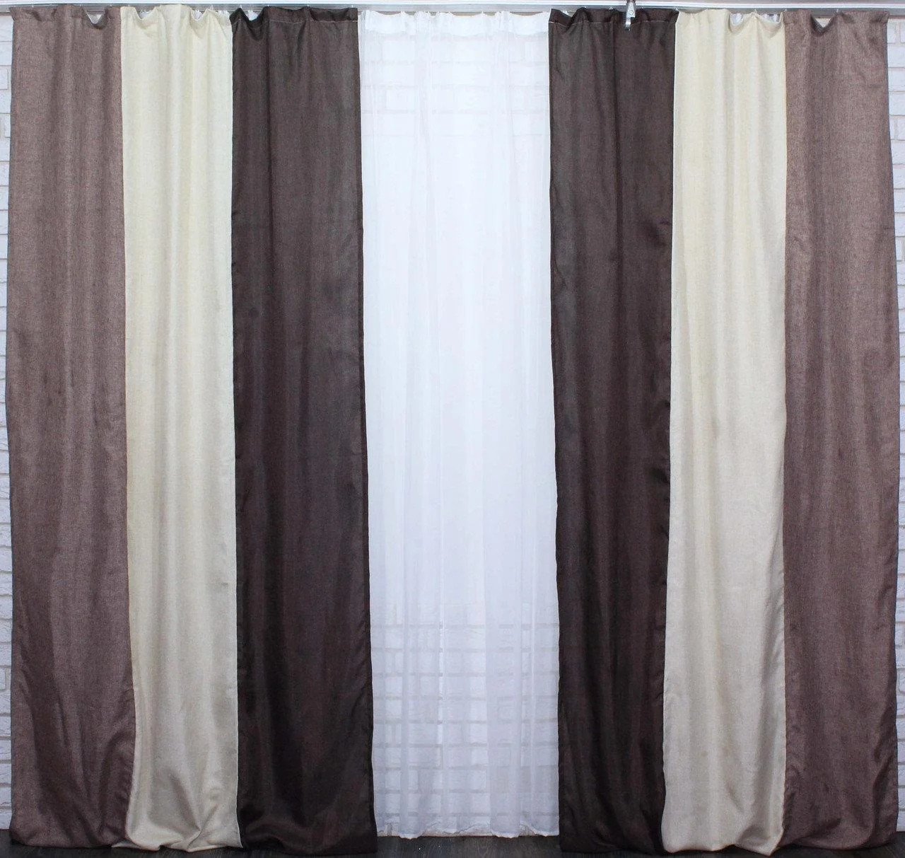 

Комбіновані штори Chtextil з тканини Льон.