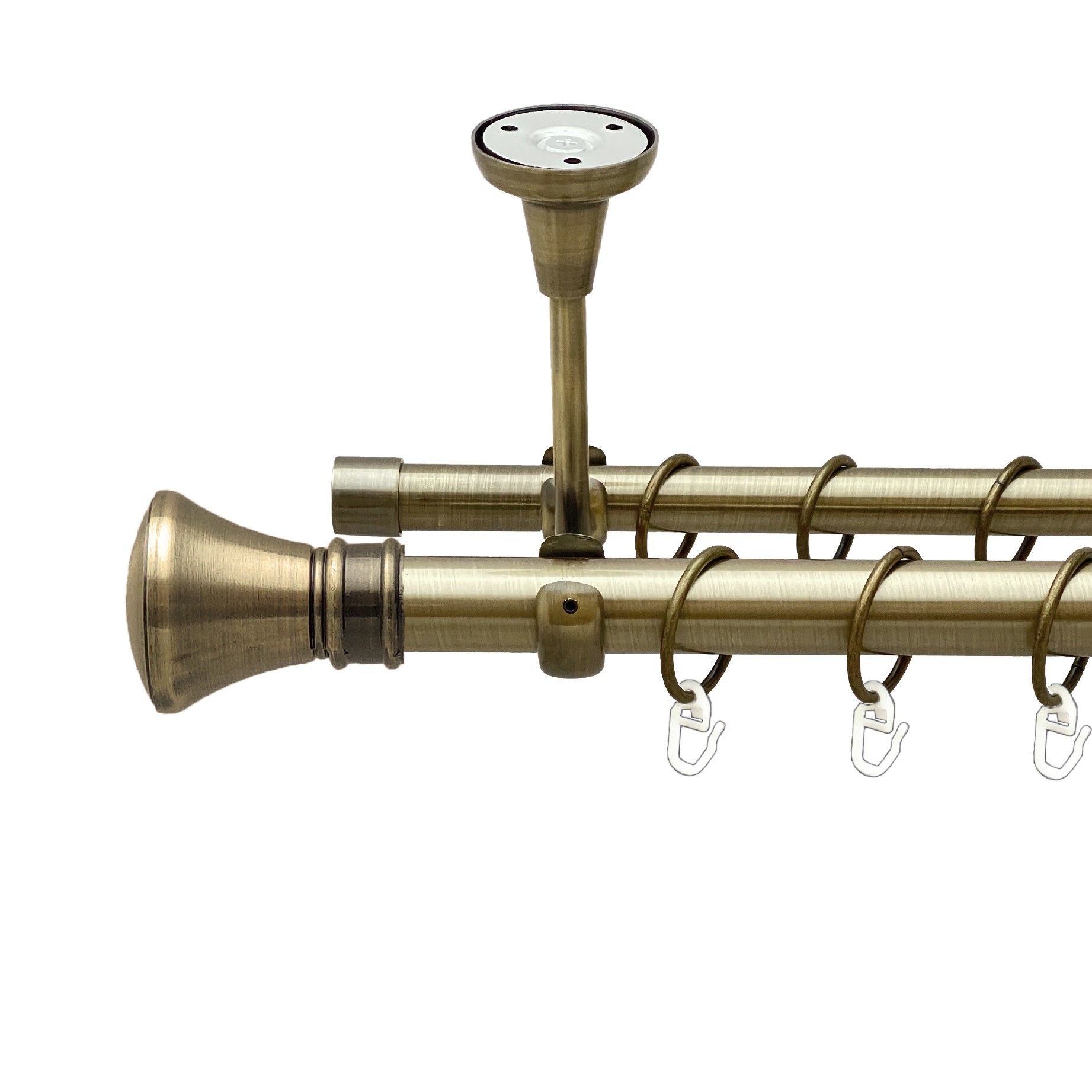 

Карниз Orvit Люксор металевий дворядний відкритий до стелі гладка труба кільце металеве Антик 25\19 мм 200 см (00-00018633)