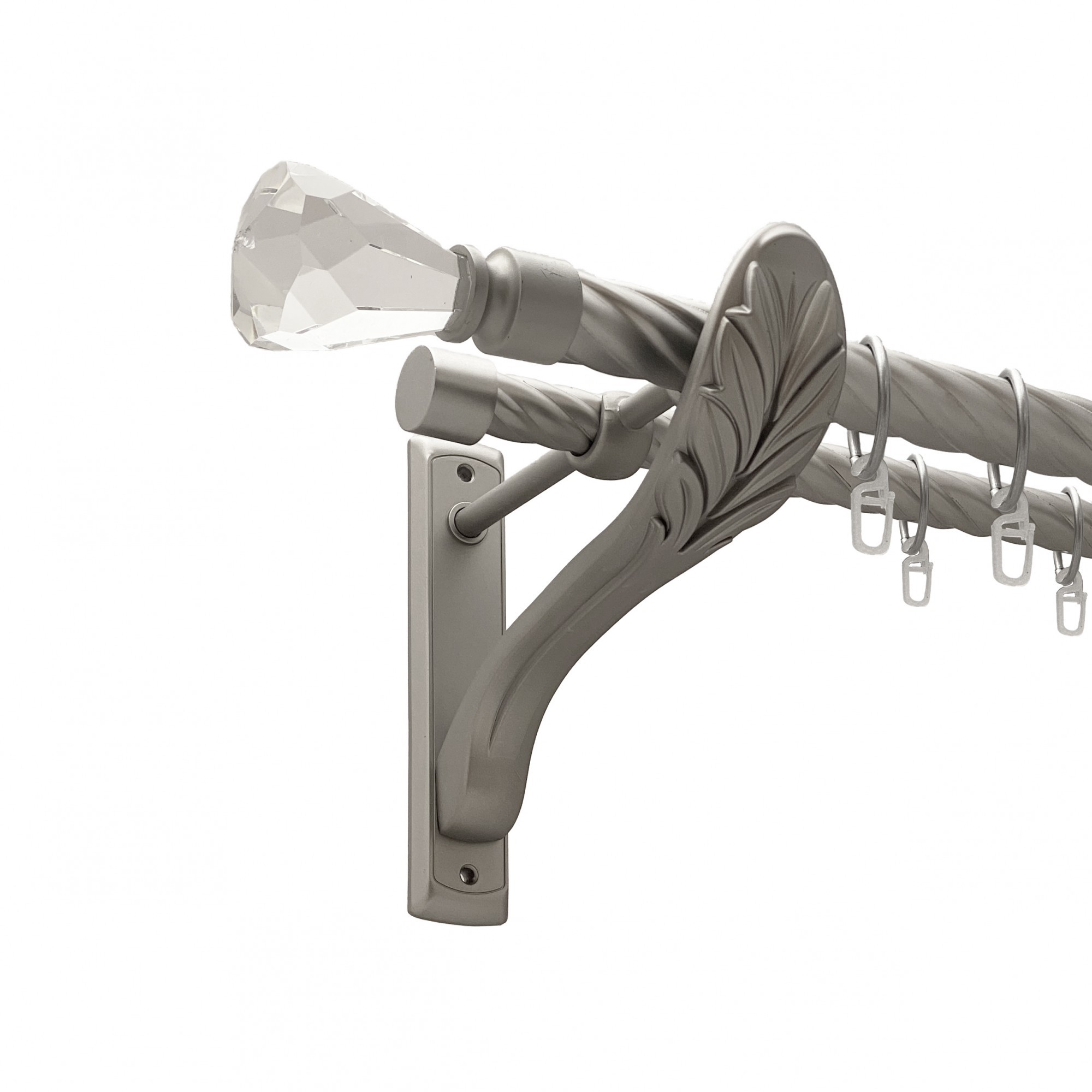 

Карниз Orvit Лучетта металевий дворядний ретро скручена труба кільце металеве Сатин 25\19 мм 160 см (00-00011503)