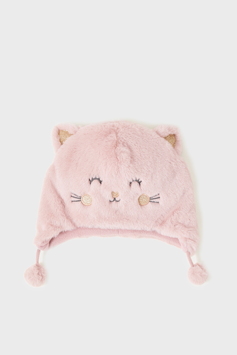 

Детская розовая шапка FLUFFY CAT CHULLO Accessorize 3-6 283071