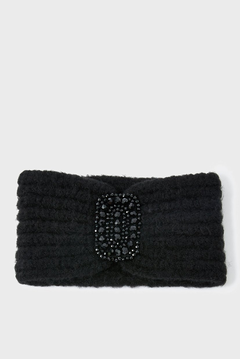

Женская черная повязка Jewelled Bando Accessorize OS 291039