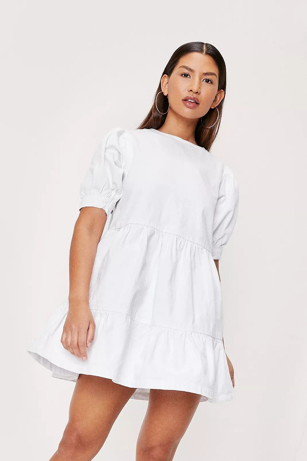 

Платье джинсовое белое оверсайз Nasty Gal 9321, Платье джинсовое белое оверсайз Nasty Gal 9321 XL(48)