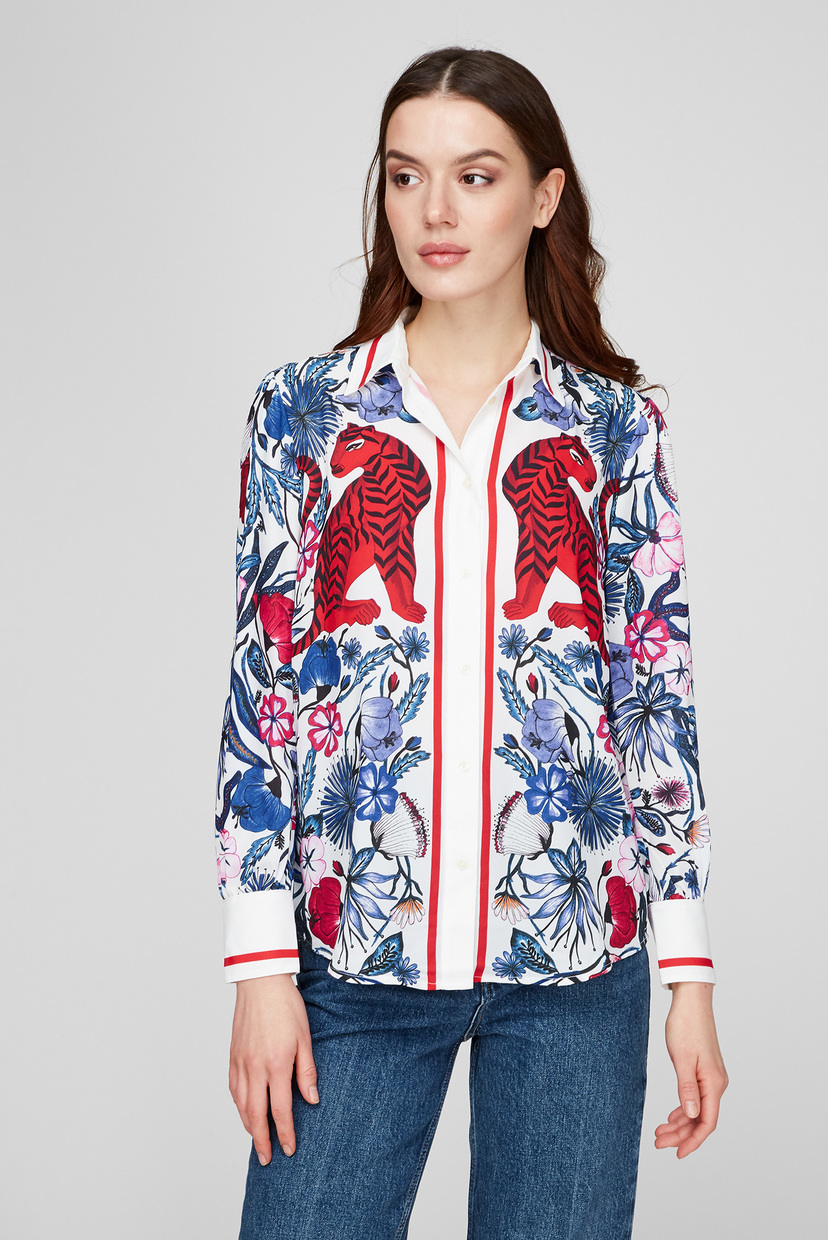 

Женская белая блуза TIGER FLOWER Gant  4301147, Женская белая блуза TIGER FLOWER Gant 34 4301147