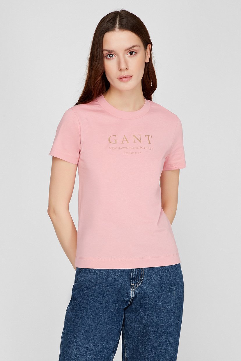

Женская розовая футболка Gant  4200223, Женская розовая футболка Gant L 4200223