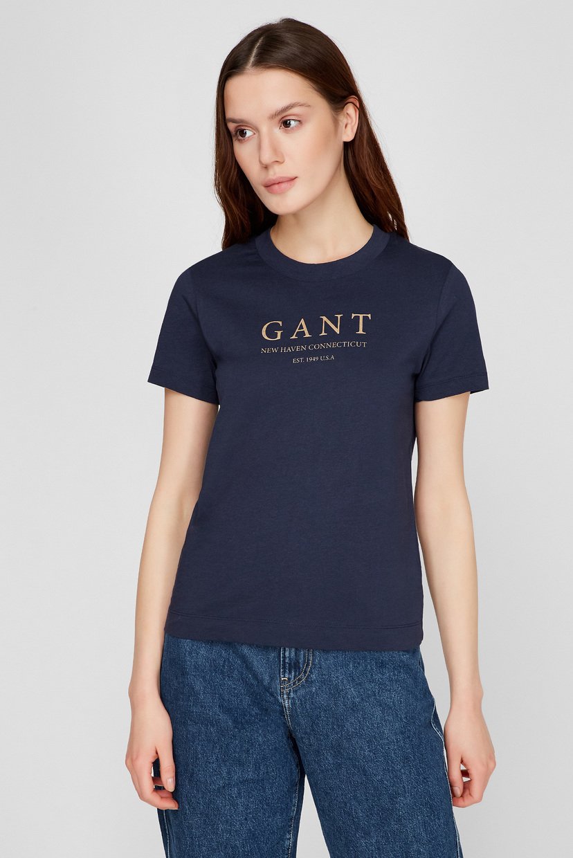 

Женская темно-синяя футболка Gant  4200223, Женская темно-синяя футболка Gant XL 4200223