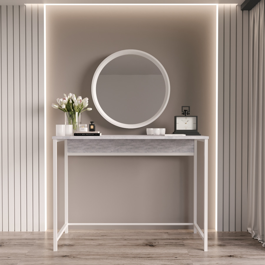 

Туалетный столик с зеркалом Фенстер Визаж Белый ДСП урбан