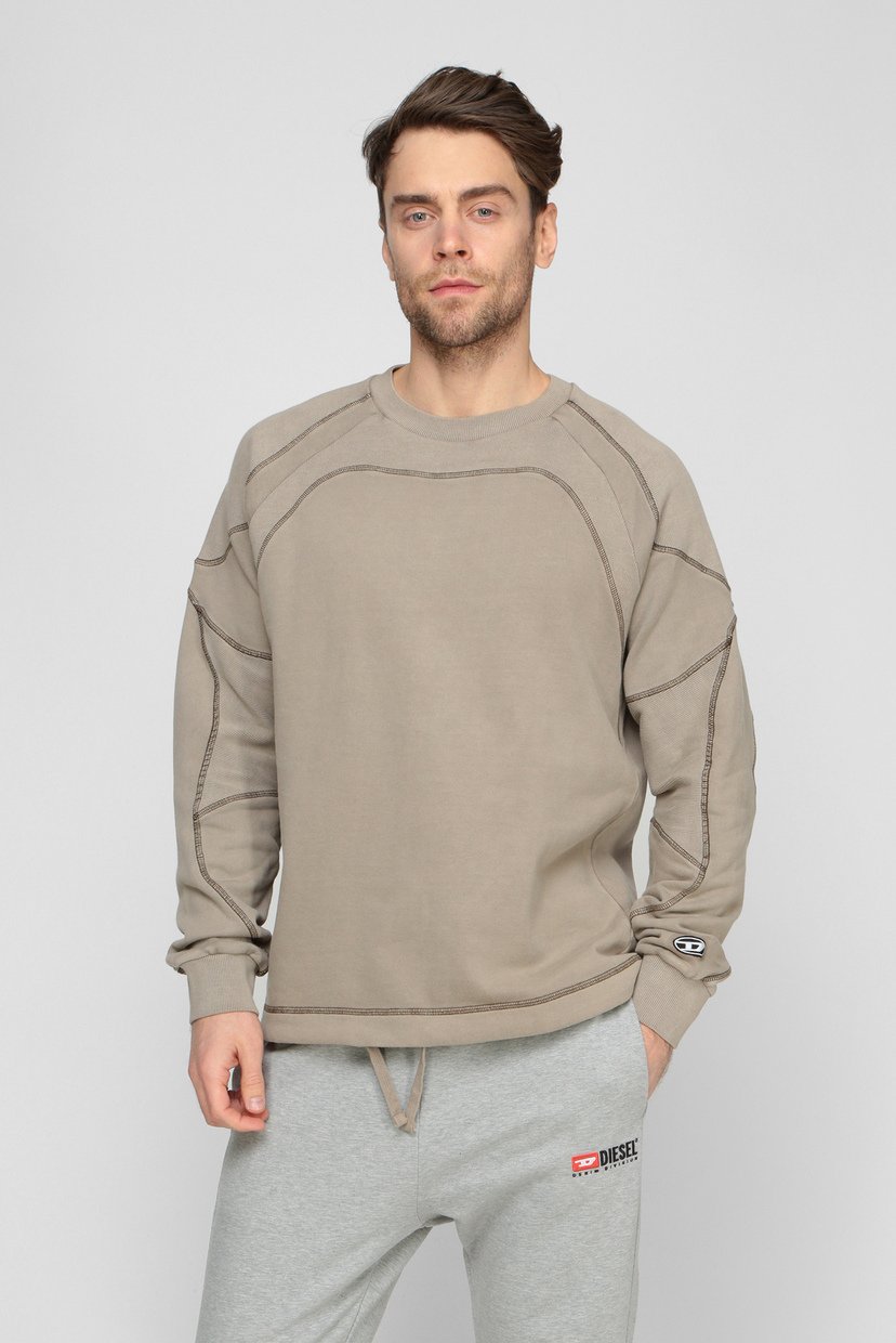 

Мужской бежевый свитшот S-RIBAL Diesel  A03691 0GRAP, Мужской бежевый свитшот S-RIBAL Diesel L A03691 0GRAP