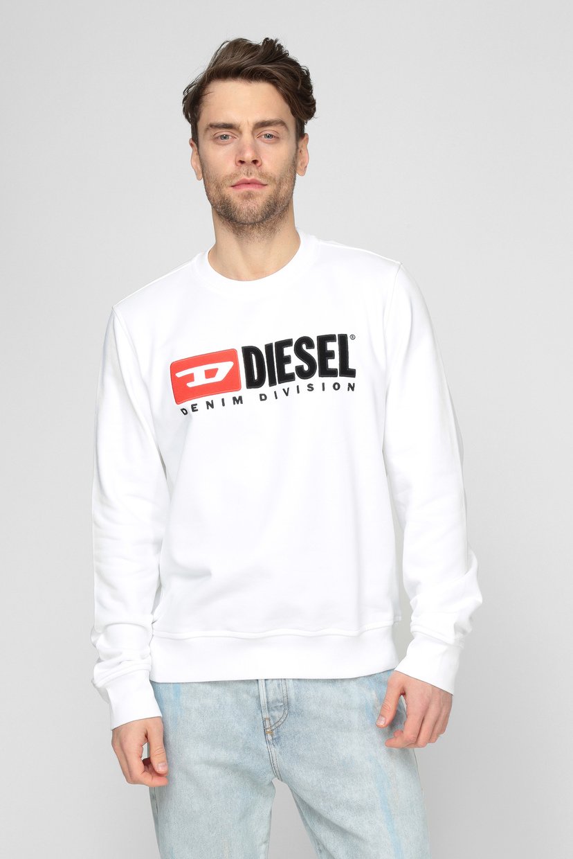 

Мужской белый свитшот S-GINN-DIV Diesel  A03758 0BAWT, Мужской белый свитшот S-GINN-DIV Diesel XL A03758 0BAWT