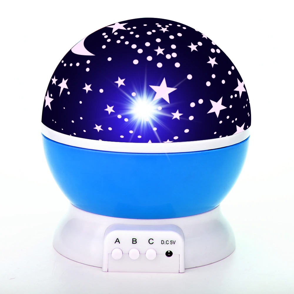 

Проектор/ночник звездное небо питание USB/батарейки Sky Light Moon синий (SM-44693)