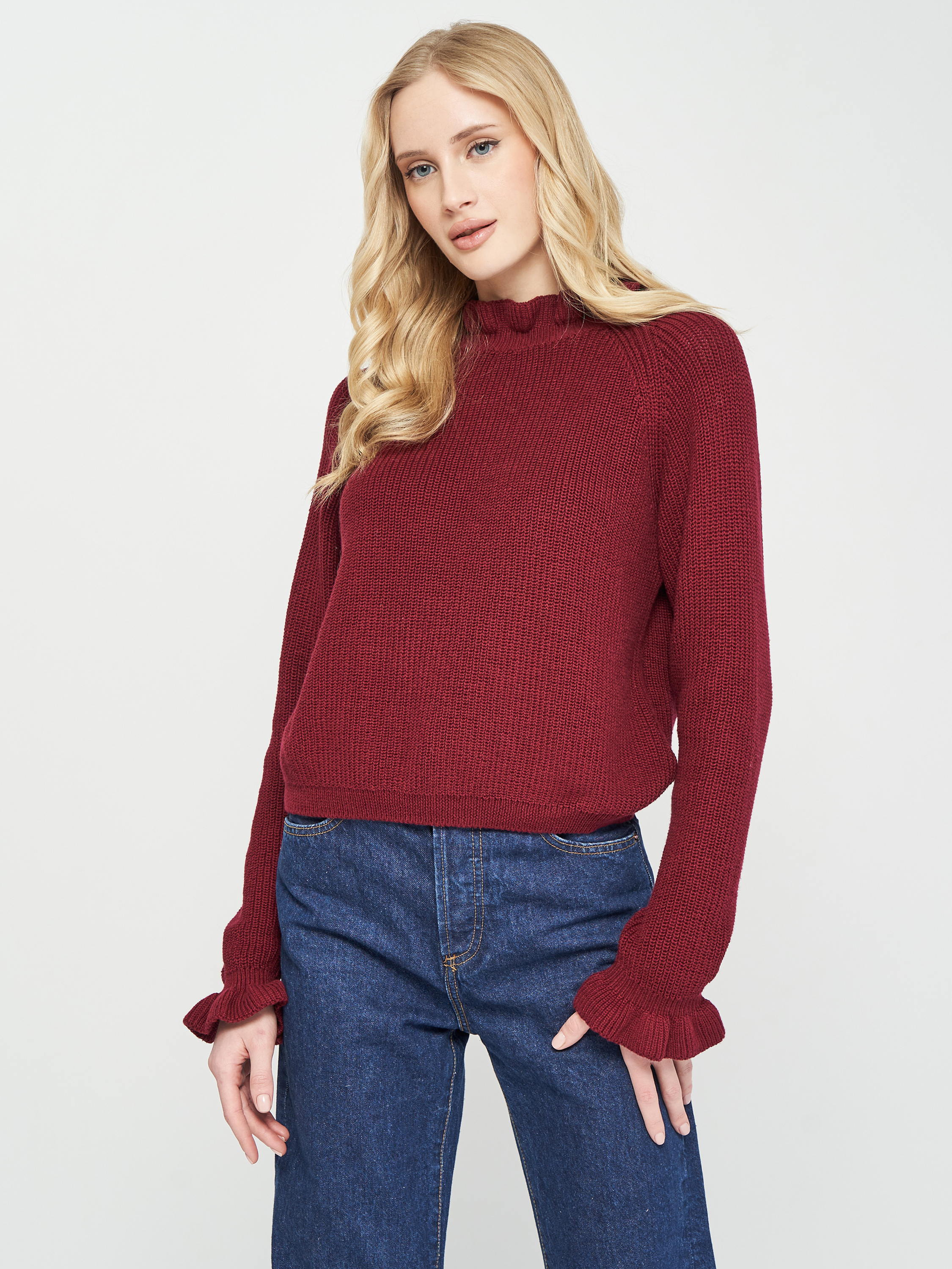 

Свитер H&M 0715126-0  Бордовый, Свитер H&M 0715126-0 S Бордовый