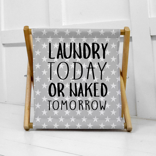 

Складная корзина для хранения Laundry today or naked tomorrow Presentville 44х44х39 см 000170186