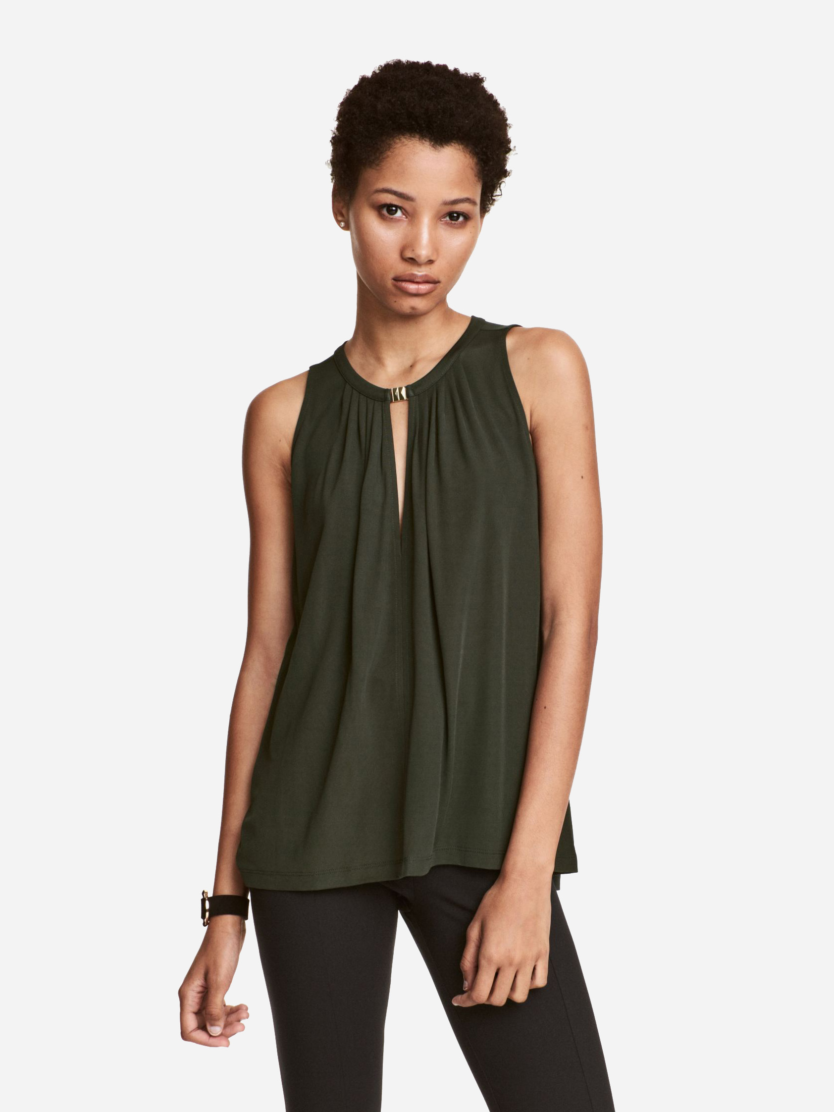 

Блузка H&M 04-0372073-006  Темно-зеленая (СА2000001522073, Блузка H&M 04-0372073-006 XS Темно-зеленая (СА2000001522073)