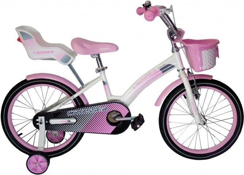 

Детский Велосипед Crosser Kids Bike 16" с корзиной Розовый