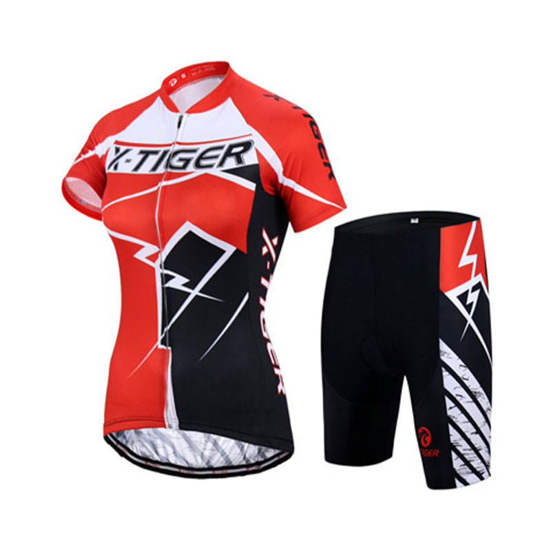 

Велокостюм женский короткий рукав + шорты велоодежда X-Тiger XW-DT-15401 Black Red L (F_7934-28512)
