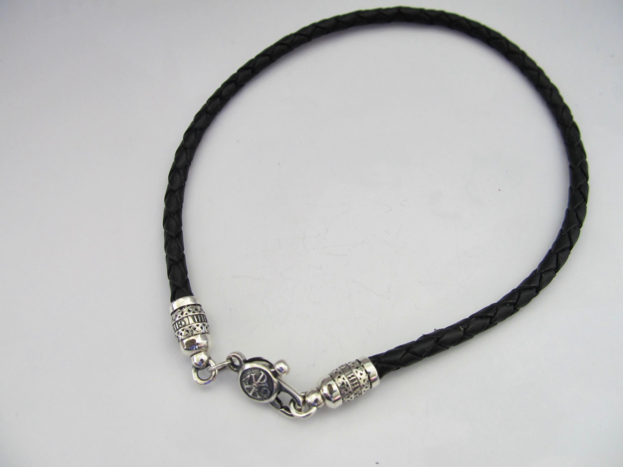 

Браслет из серебра 925° и плетеной кожи на руку SilverArtisan 1.71098 размер 17,5