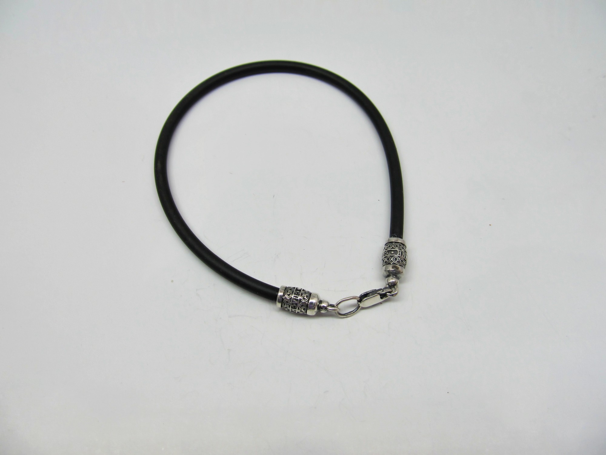 

Браслет из серебра 925° и каучука на руку SilverArtisan 1.71149 размер 21
