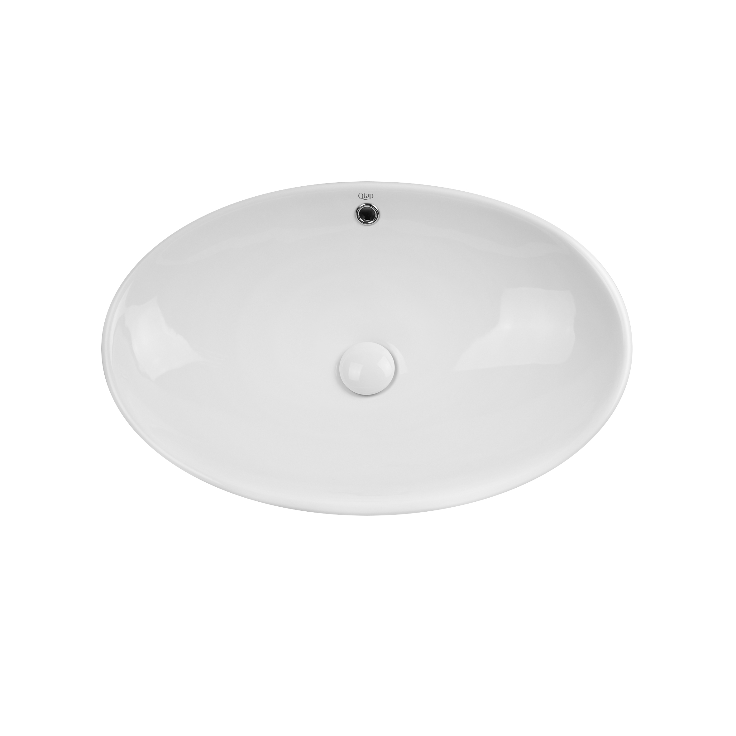 

Раковина-чаша Qtap Dove 625х415х150 White з донним клапаном (QT06113077W)
