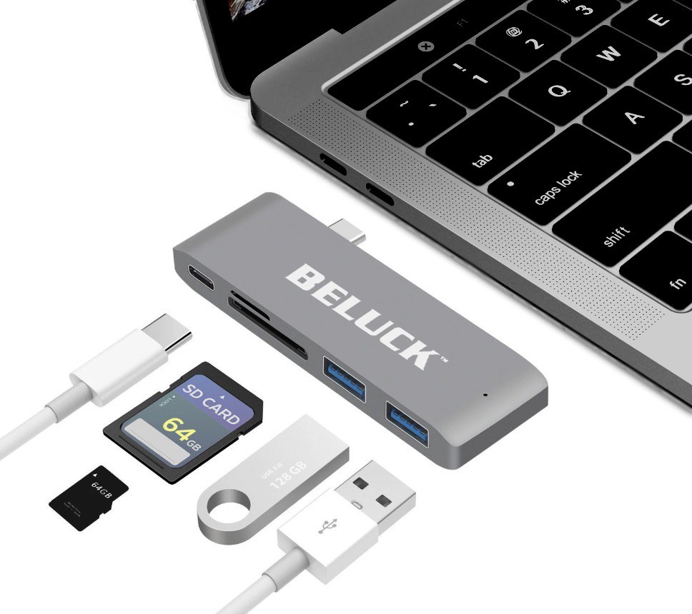 USB ��� Type C MacBook 5 � 1 ���������� hub USB 3.0 SD MicroSD Bel