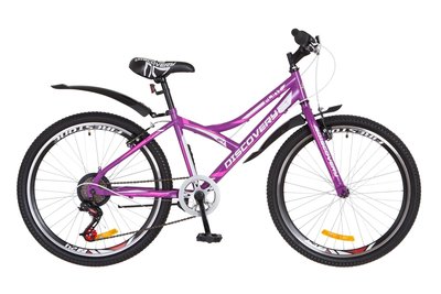

Велосипед ST 24 "Discovery FLINT Vbr рама 13", с крылом, фиолетовый (OPS-DIS-24-222)