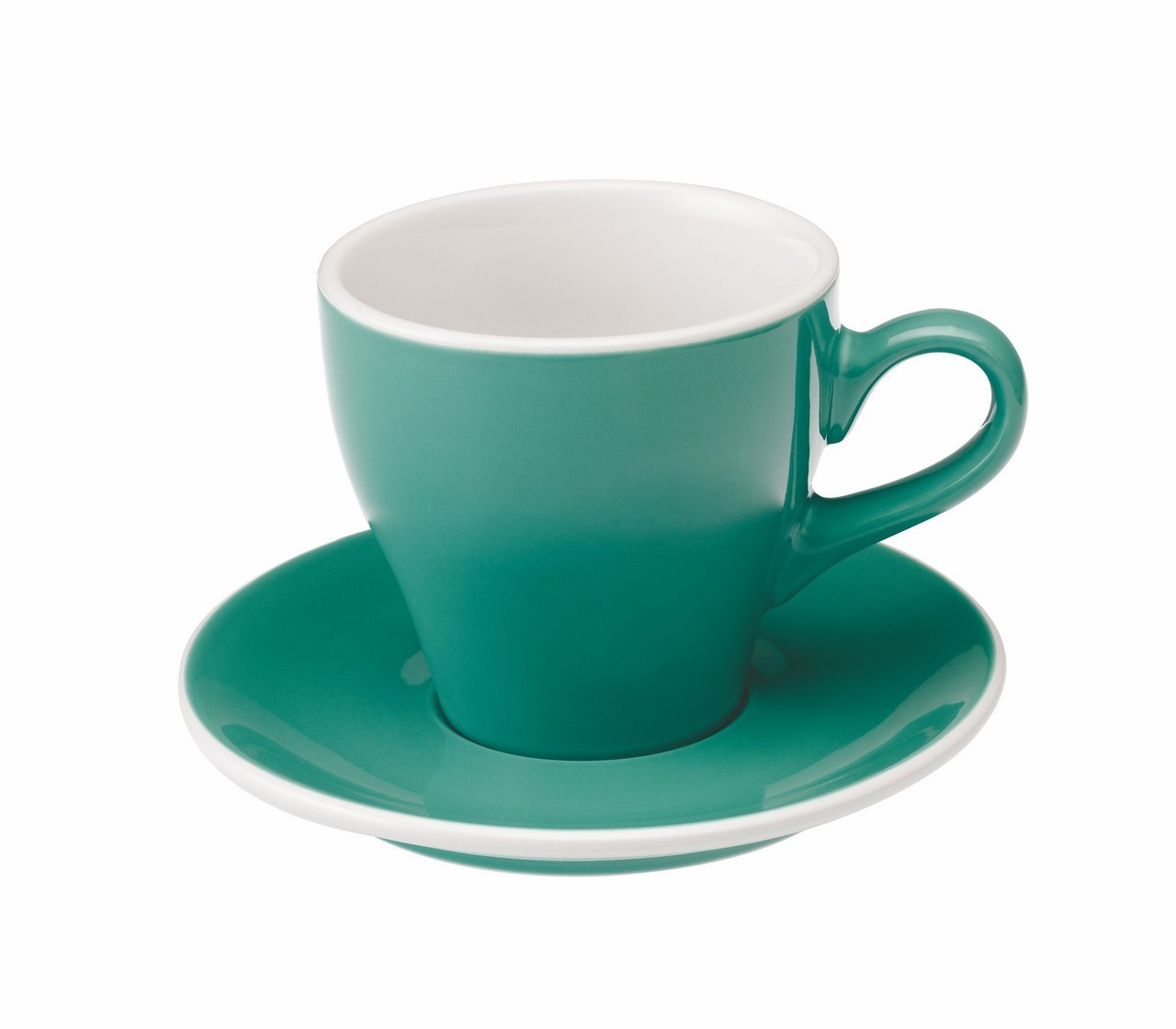 

Чашка з блюдцем 280 мл Loveramics Tulip для лате Teal (блакитна)