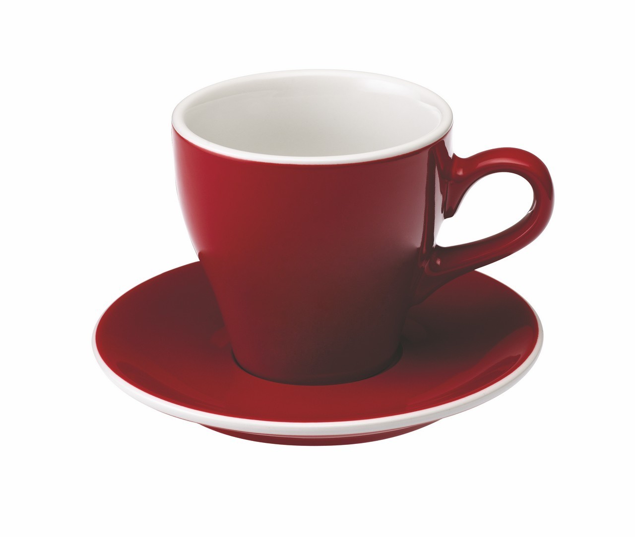 

Чашка з блюдцем 280 мл Loveramics Tulip для лате Red (червона)