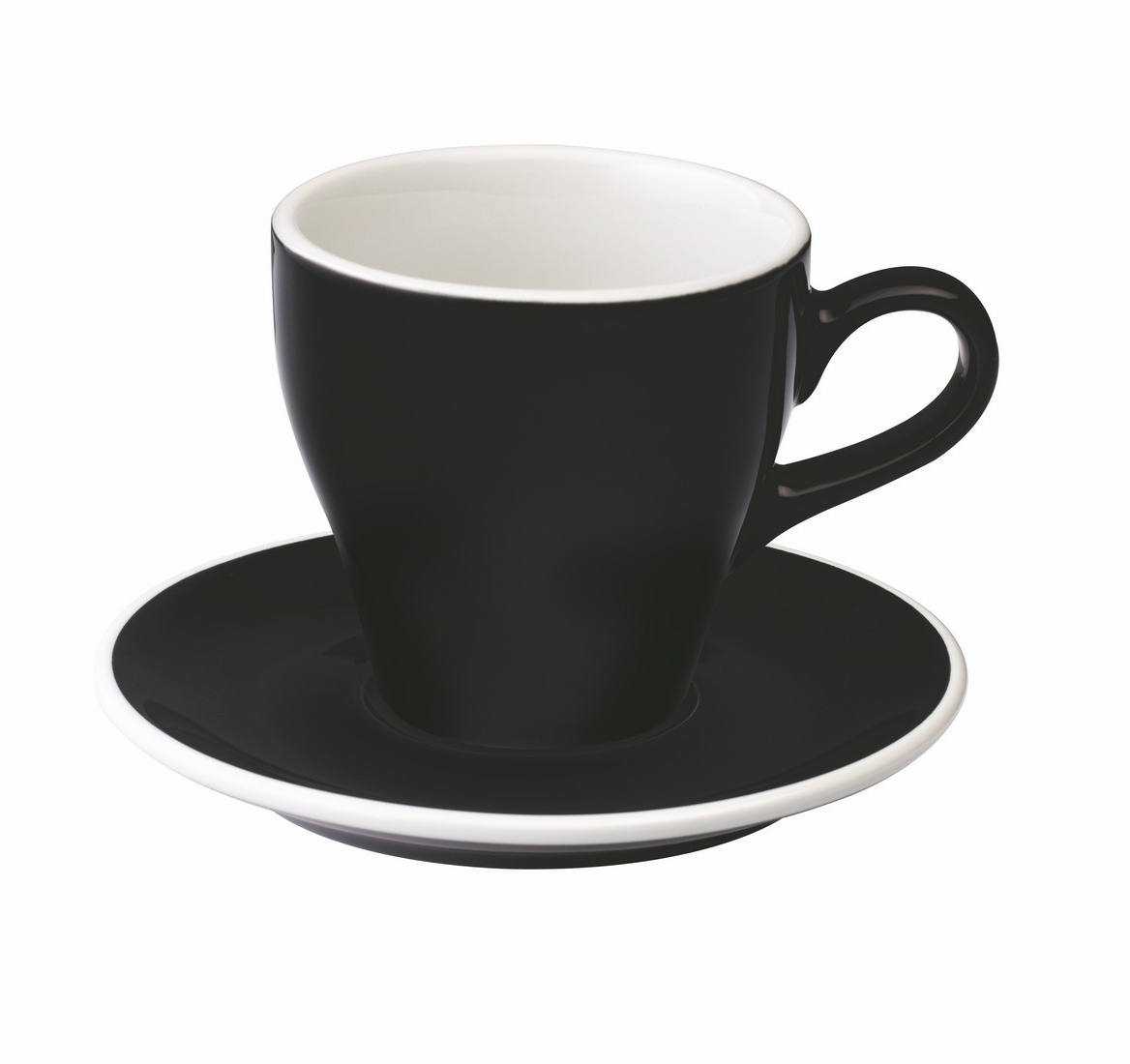 

Чашка з блюдцем 280 мл Loveramics Tulip для лате Black (чорна)