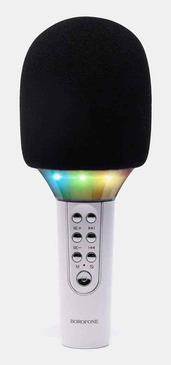 

Караоке микрофон-колонка Borofone BFK2 Белый (BFK2W)