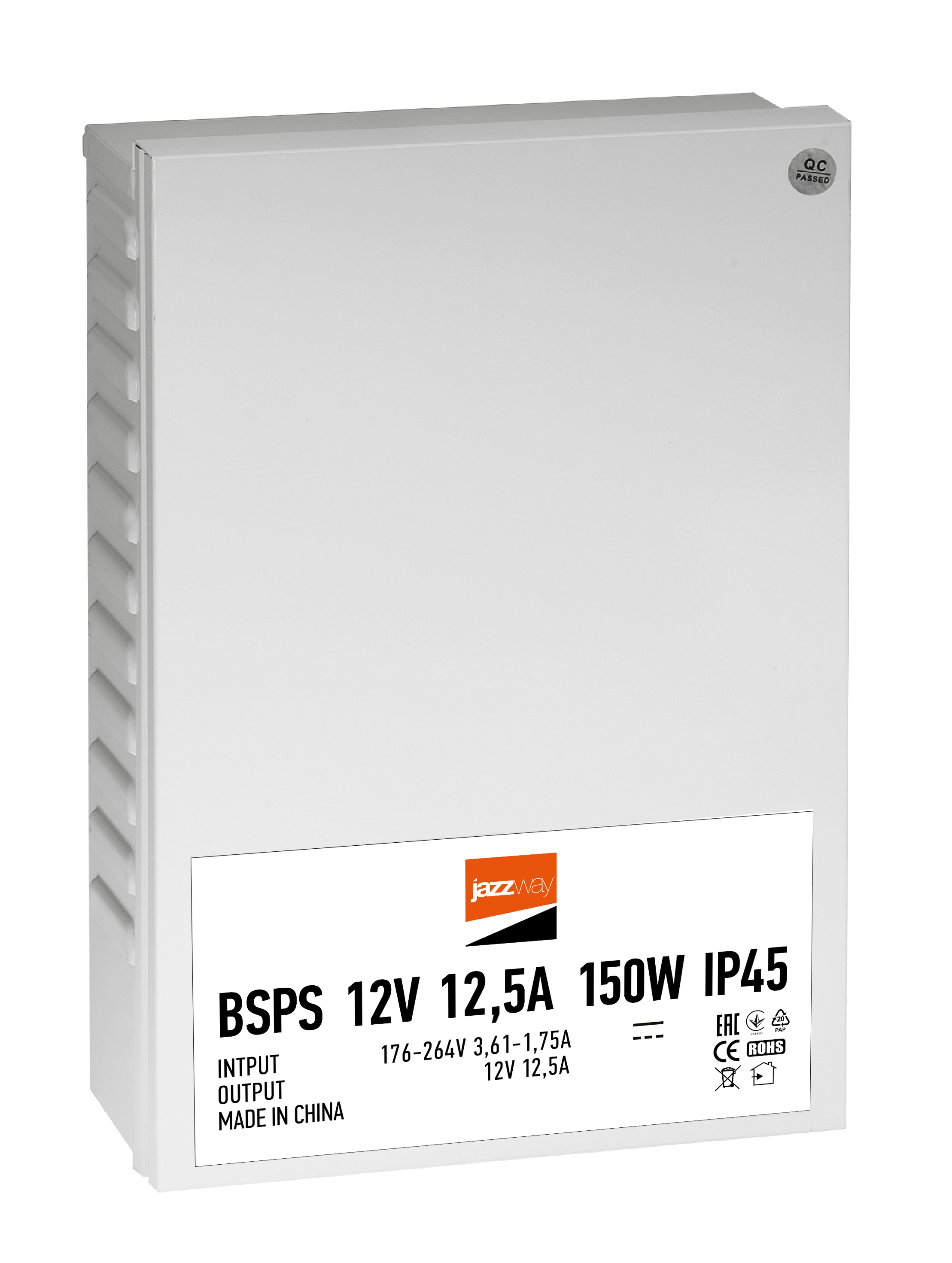 

Блок питаниядля светодиодной ленты 12V JAZZWAY BSPS 12V12,5A=150W IP45