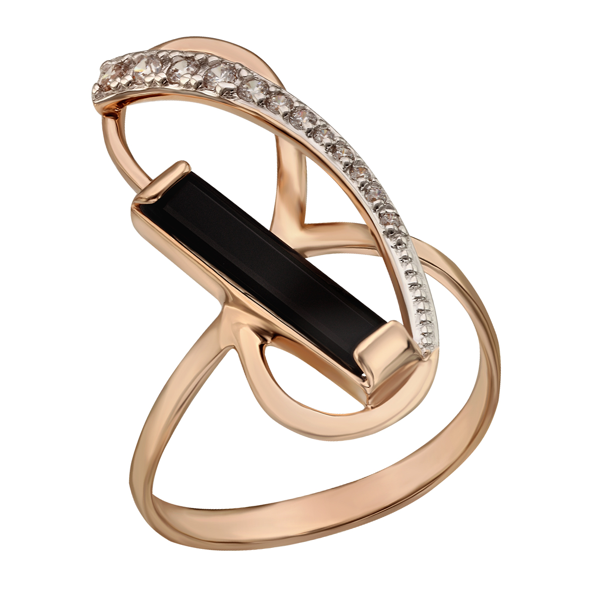 

Золотое кольцо с агатом и фианитами Tango Jewellery Company 369502 размер 16.5