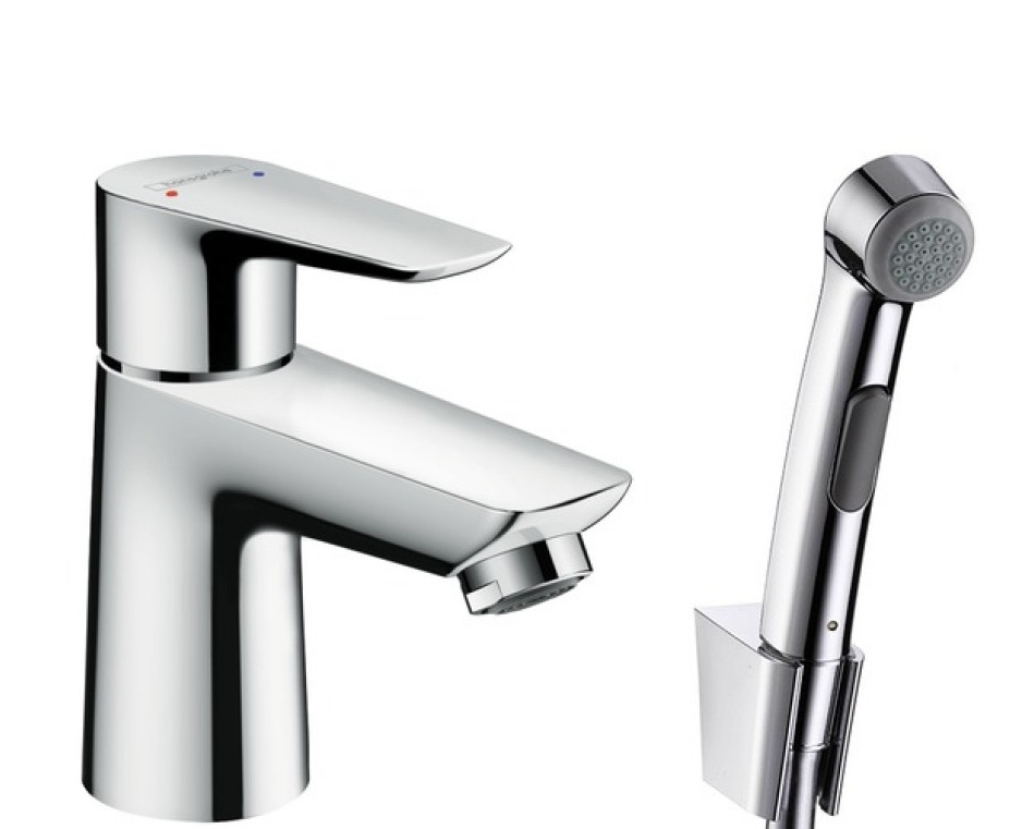 

Змішувач для раковини Hansgrohe Talis E 110 з гігієнічною лійкою 71729000