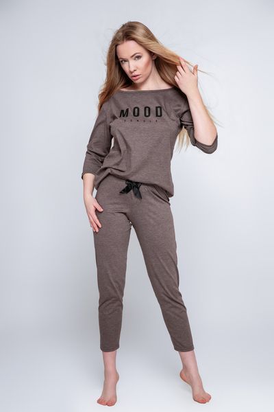 

Хлопковая пижама Sensis Mood коричневая  S202090, Хлопковая пижама Sensis Mood коричневая S S202090