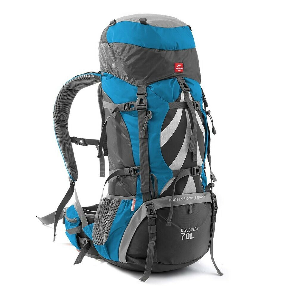 

Рюкзак туристичний Naturehike NH70B070-B, 70 л + 5 л, блакитний