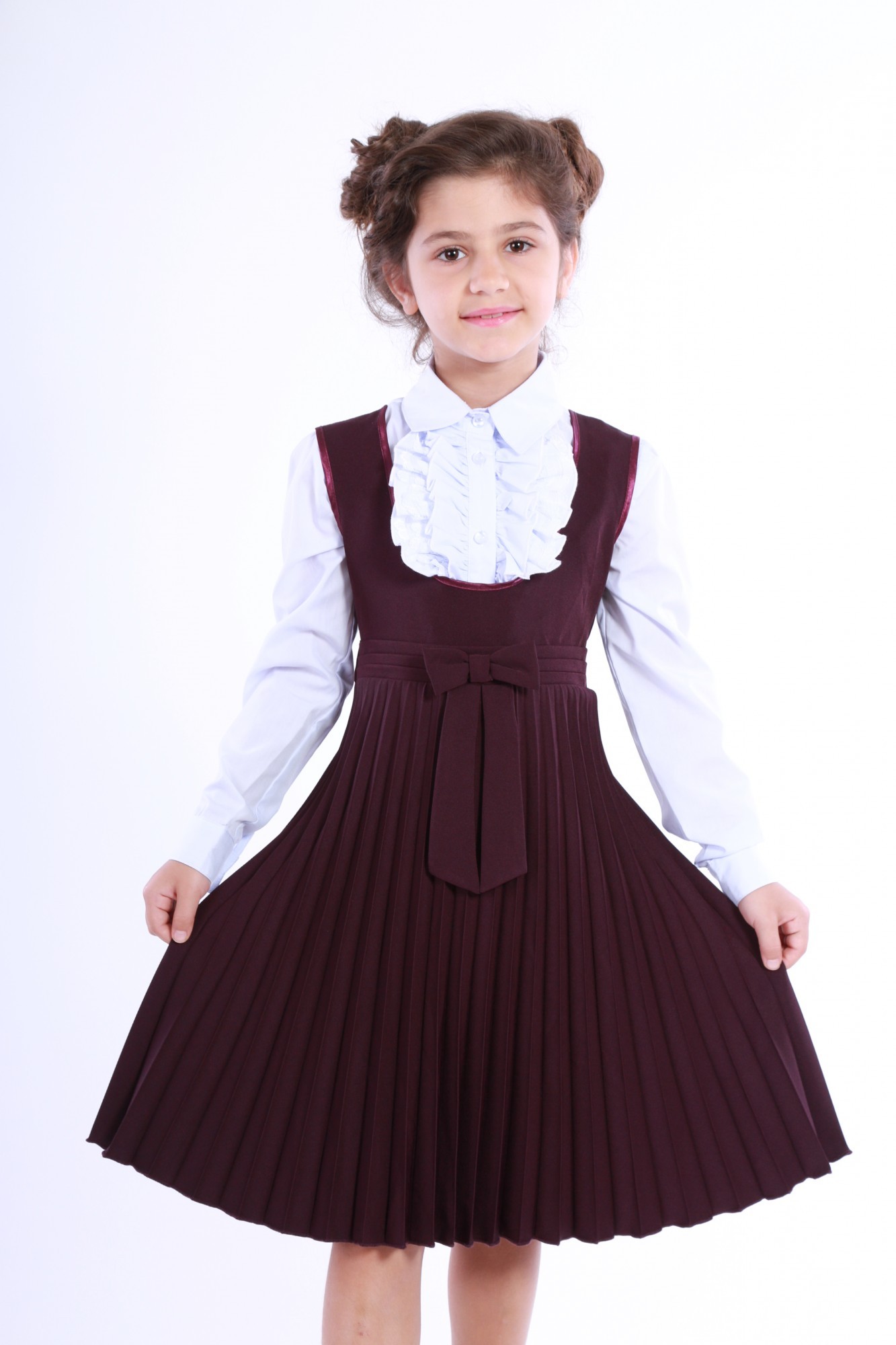 

Сарафан Piccolo L с драпировкой 152 см Бордовый (4265423) 181185