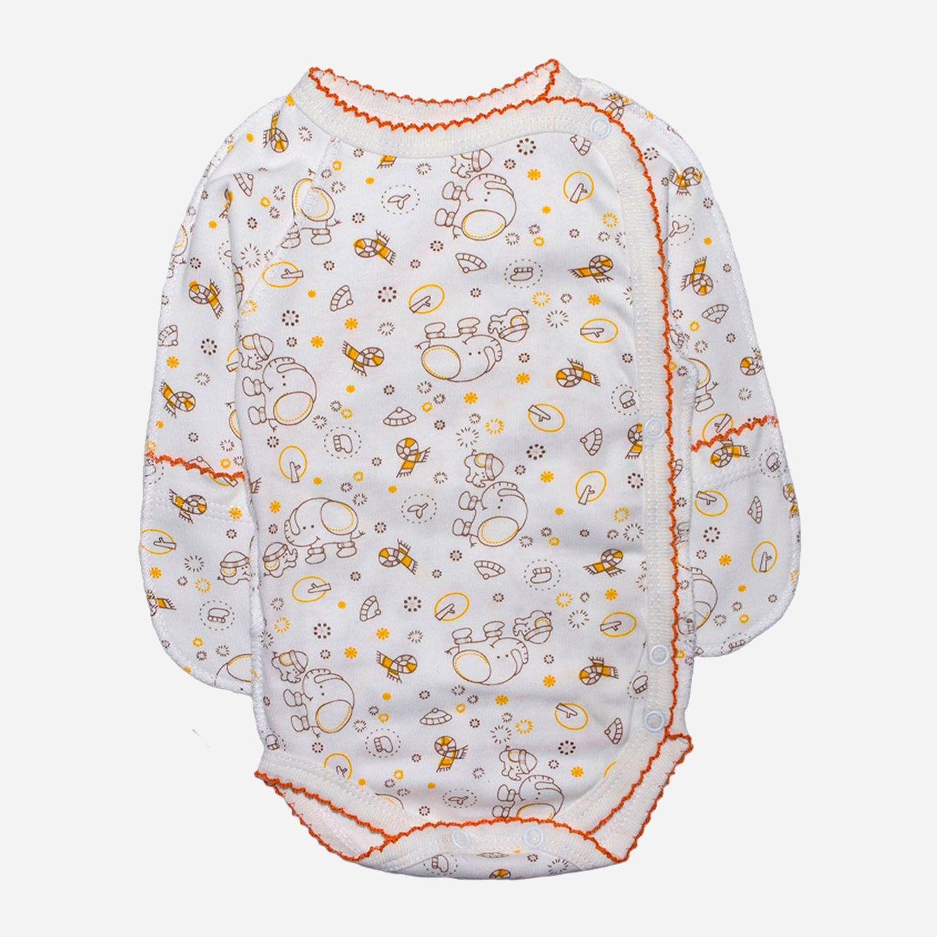 

Боди Малыш Style Слон БД-21 40 р 62-68 см Молочное